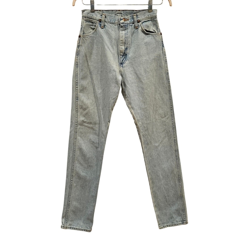 Wrangler‎ Vintage Cowboy Cut Jeans Womens 9x32 Light Wash High Rise Made in USA